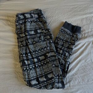 dark blue holiday pj pants